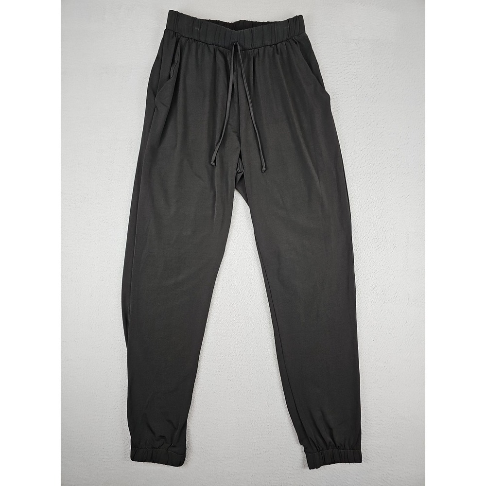Brigitte Brianna Street Jogger Pants Size Small Black Made In USA Elastic Waist